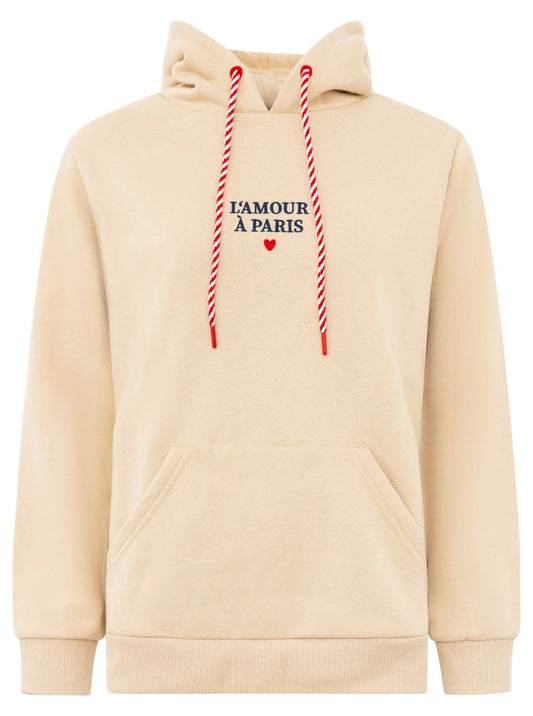 Hoodie „Paris Dackel", in Beige