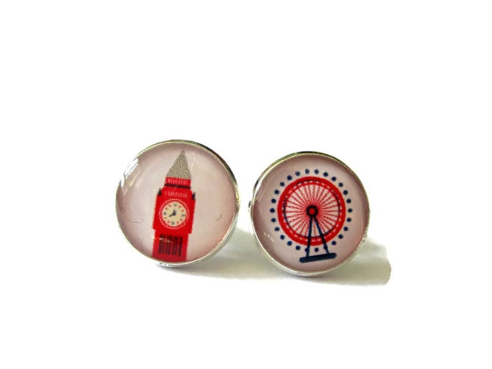 Ohrringe London Big Ben und Riesenrad