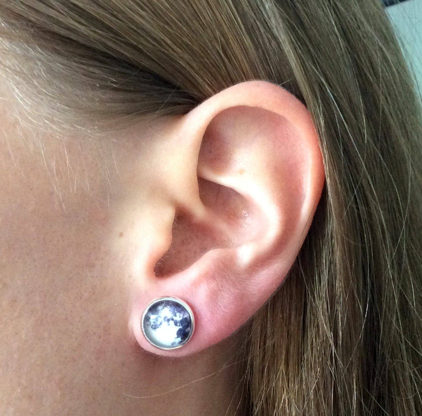 Mondkind Ohrringe: Silber