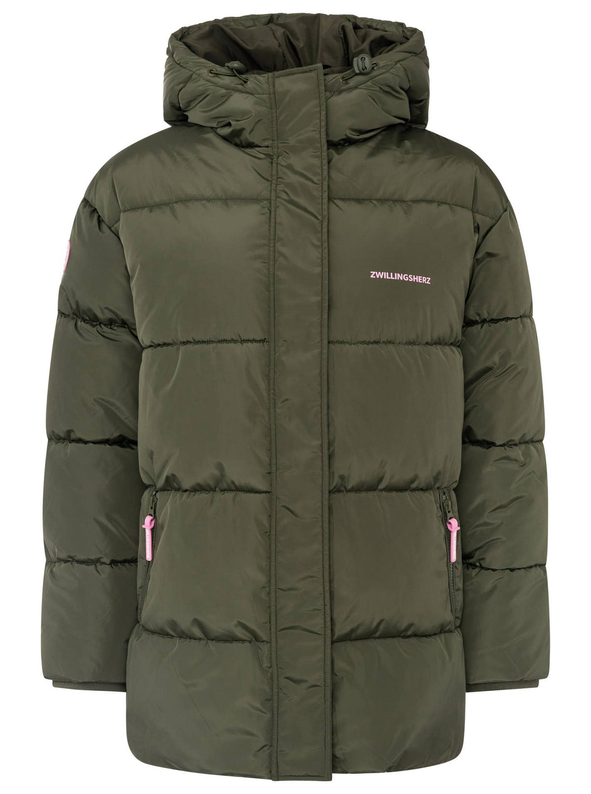 Zwillingsherz- Steppjacke "Love More": Grün