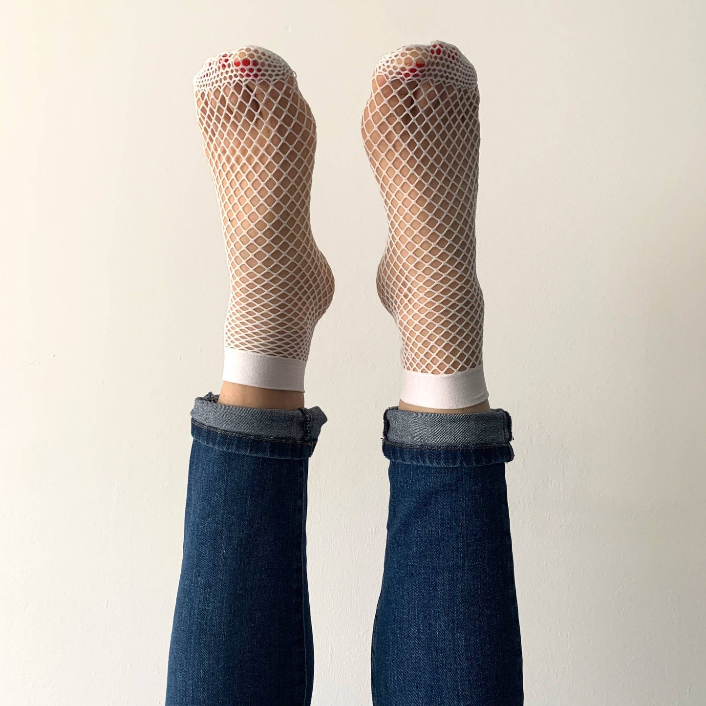 Jessica Schwarze Netzsocke - Socke: Schwarz
