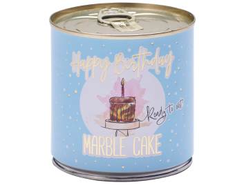 Wondercandle-Cancake Happy Birthday blau, Marmor Kuchen
