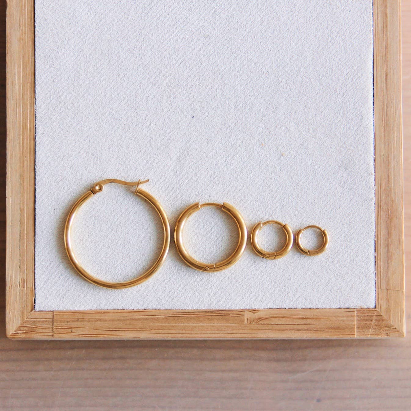 Kreolen aus Edelstahl 30mm „Basic“ - Gold