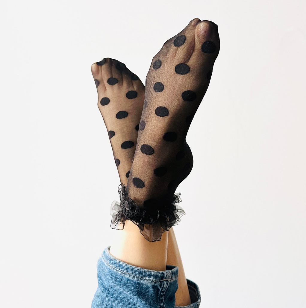 Serena Polka Dot Socken - Knöchelsocken