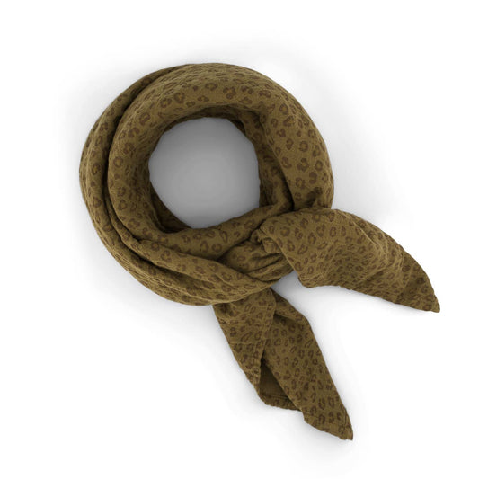 Rose in April: Halstuch LEOPARD OLIV: LEOPARD / L 110*110