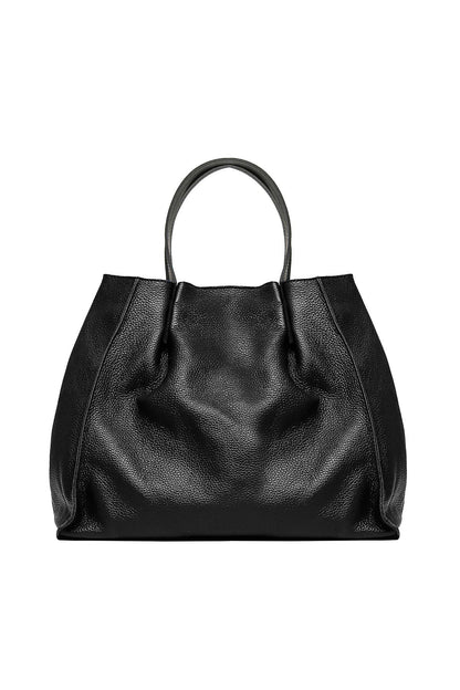 Cherry Paris-Tote Bag in schwarz aus Rindsleder