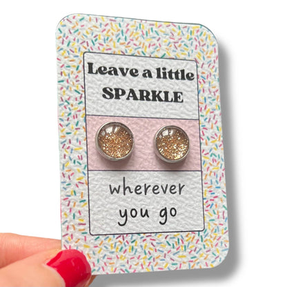 Gold Glitzer Ohrstecker „Du côté Paillettes“ – Funkelnder Luxus für jeden Tag- dans lˋair du temps bijoux