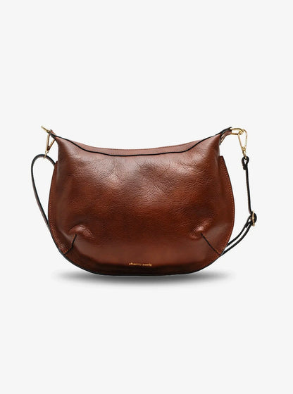 Cherry Paris Halfmoon Bag in Braun , echtes Rindsleder
