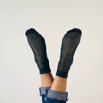 Sockette: Léa Glitzer - 6er Pack - feine transparente Socken