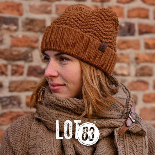 Lot83 Strickmütze Sophie in Almond, stylisch und warm