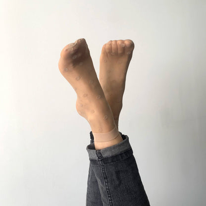 Sockette-Florence — 2er-Pack — Mid-Low-Socken in Beige und Schwarz