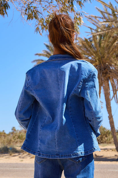 Blazer aus super softem, stretchigen Jeans, modern & tailliert