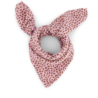 Rose in April- HalsTuch mit LEOPARDENMUSTER in BONBONROSA: MINI-LEOPARD / L 110*110