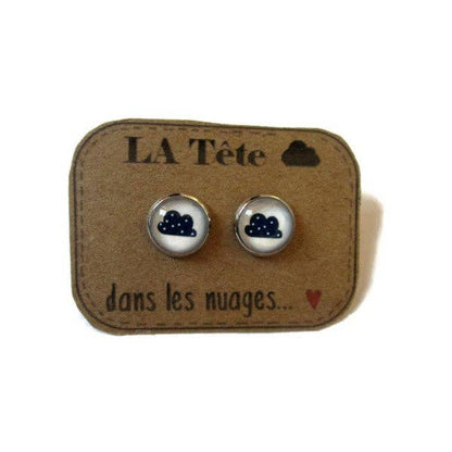 Wolken Ohrstecker „La Tête dans les nuages“ – Träume mit Stil- dans lˋair du temps bijoux