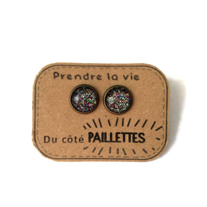 Glitzer Ohrstecker „Du côté Paillettes“ – Nimm das Leben mit Glanz- dans lˋair du Temps bijoux
