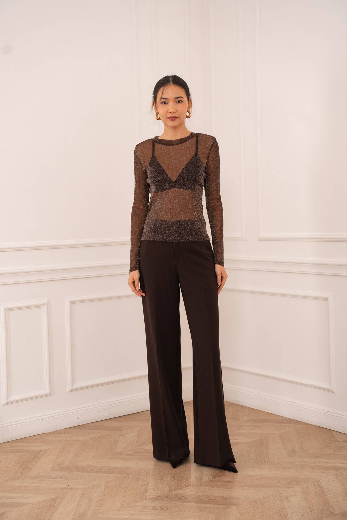 Lurex-Netztop - mit Glitzer