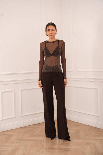 Lurex-Netztop - mit Glitzer