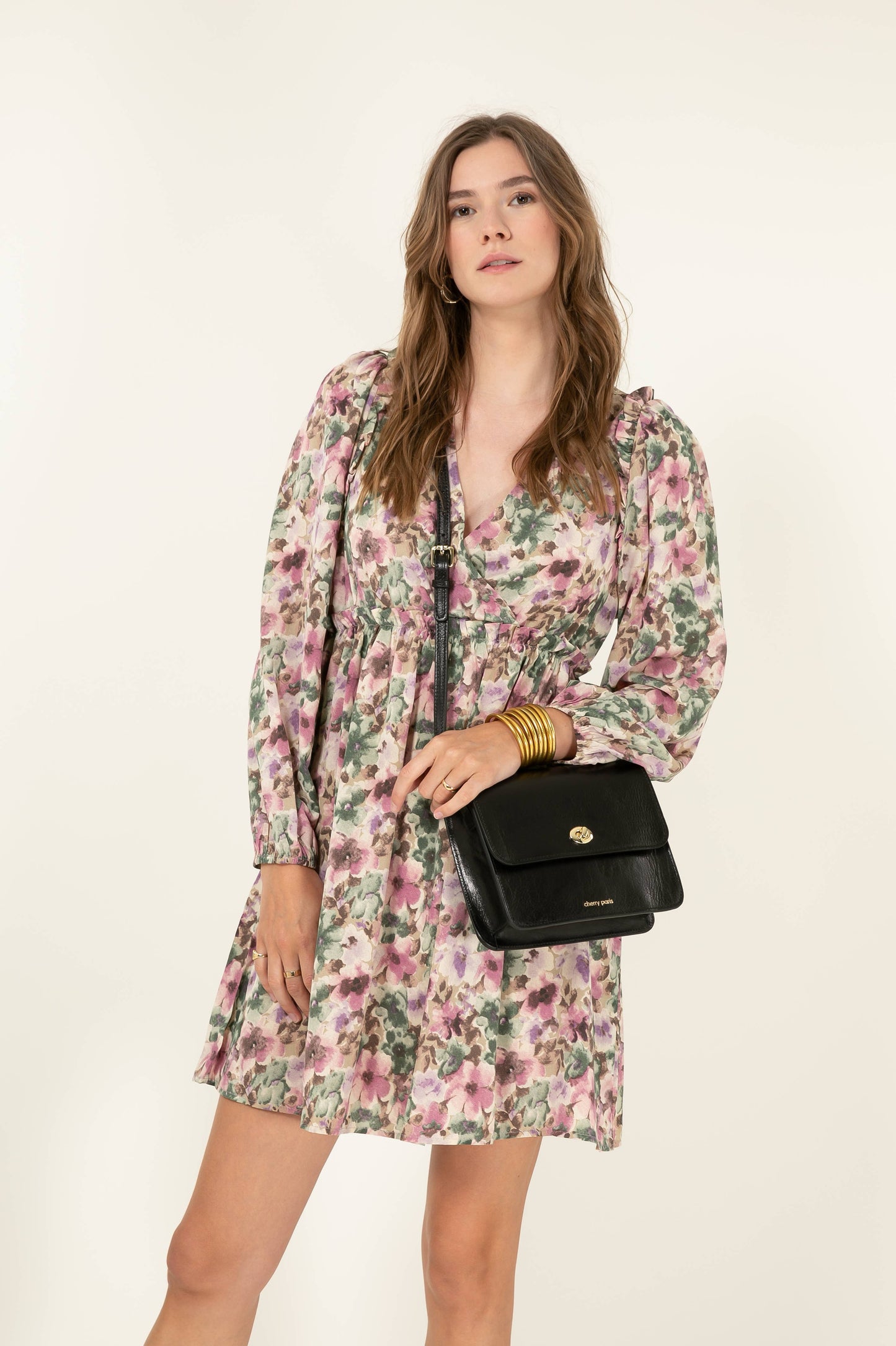 Tasche HELOISE in Kamel/ Cognac, aus echtem Leder