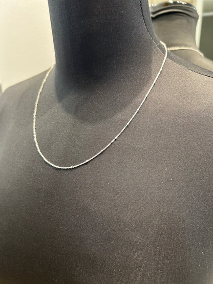 Leaf Jewelry-Gliederkette mit Kugeln, 55cm, 925 Sterlingsilber