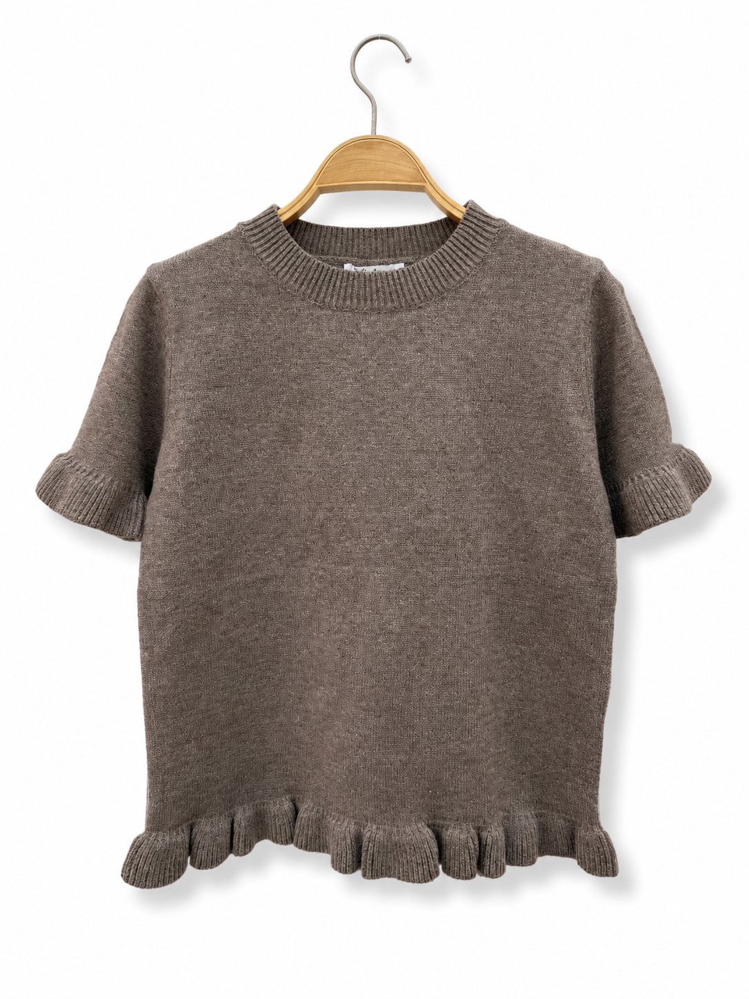 Strickpulli mit Rüschen// in schwarz oder braun
