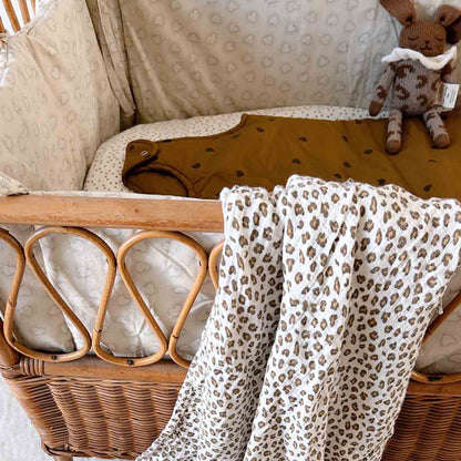 Rose in April: Halstuch MINI LEOPARD GREIGE: MINI-LEOPARD / M 70x70