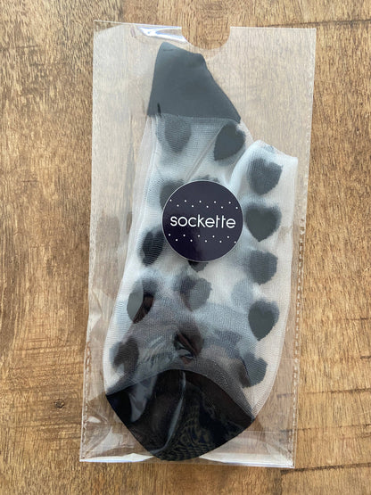 Sockette Schwarze Herzsocken - LAURE Söckchen