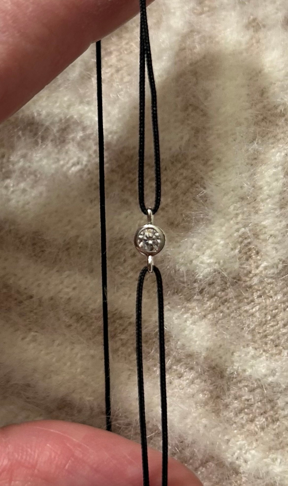 Leaf Jewelry- Glücksbändchen Pure, 925 Sterlingsilber,Black