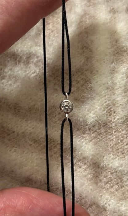 Leaf Jewelry- Glücksbändchen Pure, 925 Sterlingsilber,Black