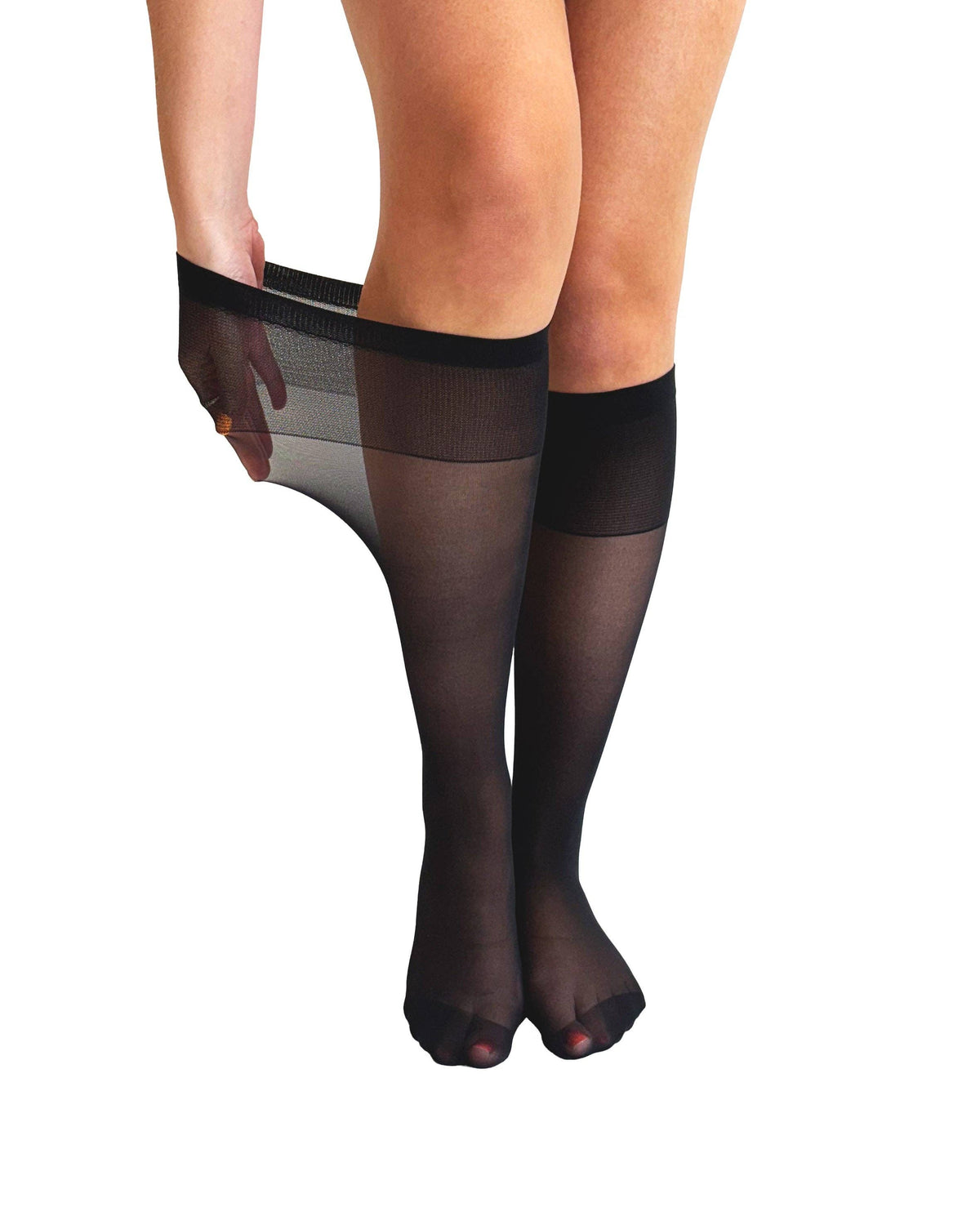 Superweite Kniestrümpfe: Schwarz XL-5XL