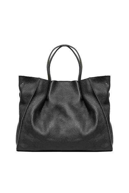 Cherry Paris-Tote Bag in schwarz aus Rindsleder