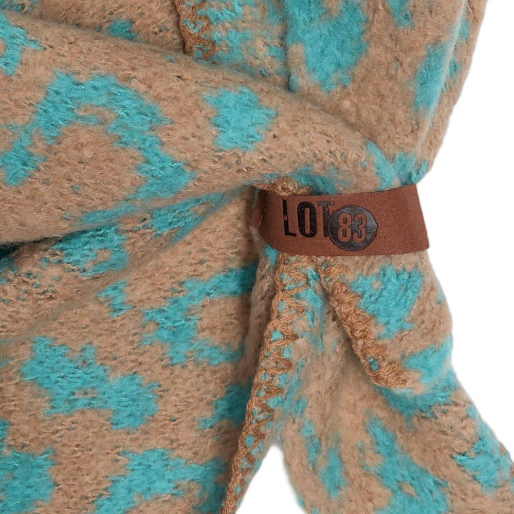 Schal Nina Leopard Aqua