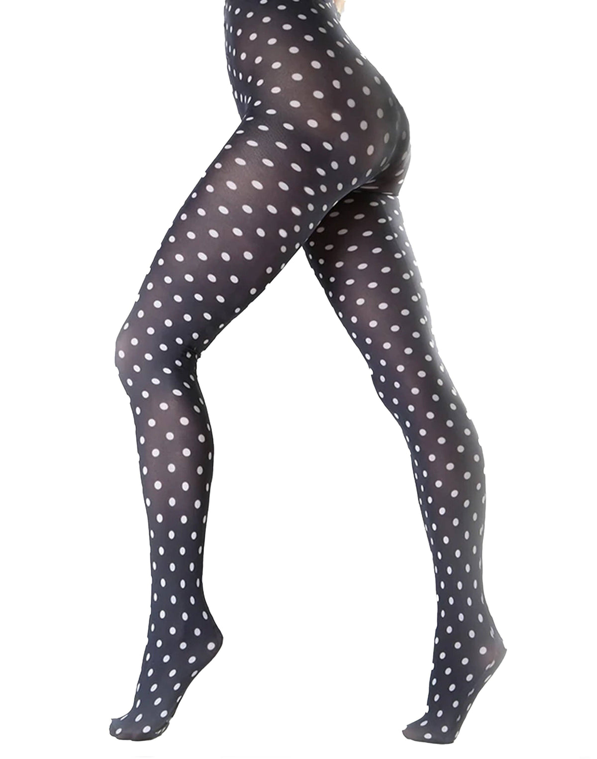 Strumpfhose mit Polka-Dot-Muster in zwei Farben