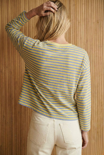 Cropped Shirt mit Streifen in verschiedenen Farben, Einheitsgröße 36-42