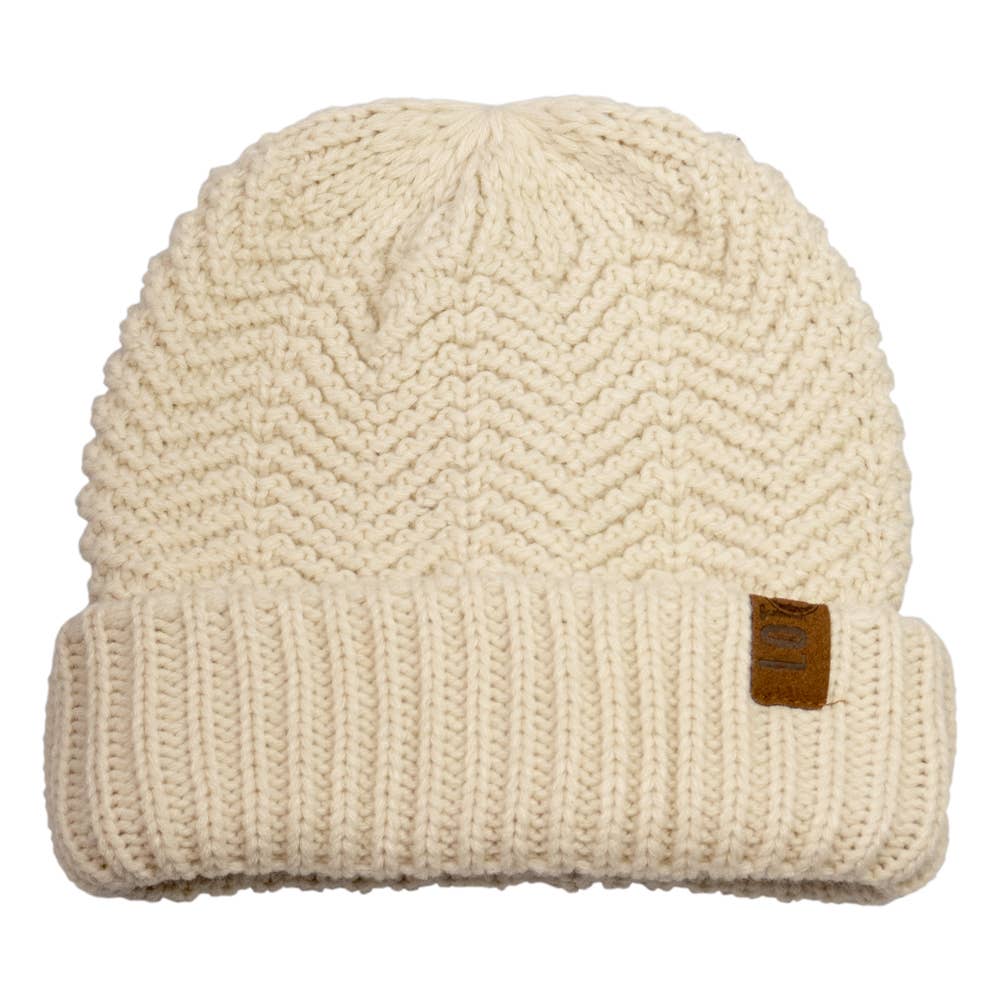 Lot83 Strickmütze Off White, warm&weich