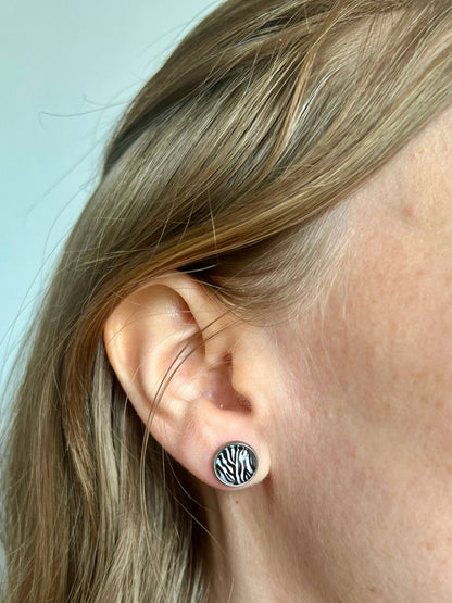 Zebra-Herz Ohrstecker Set „Telle Mère – Telle Fille“ | Dans l’air du temps bijoux