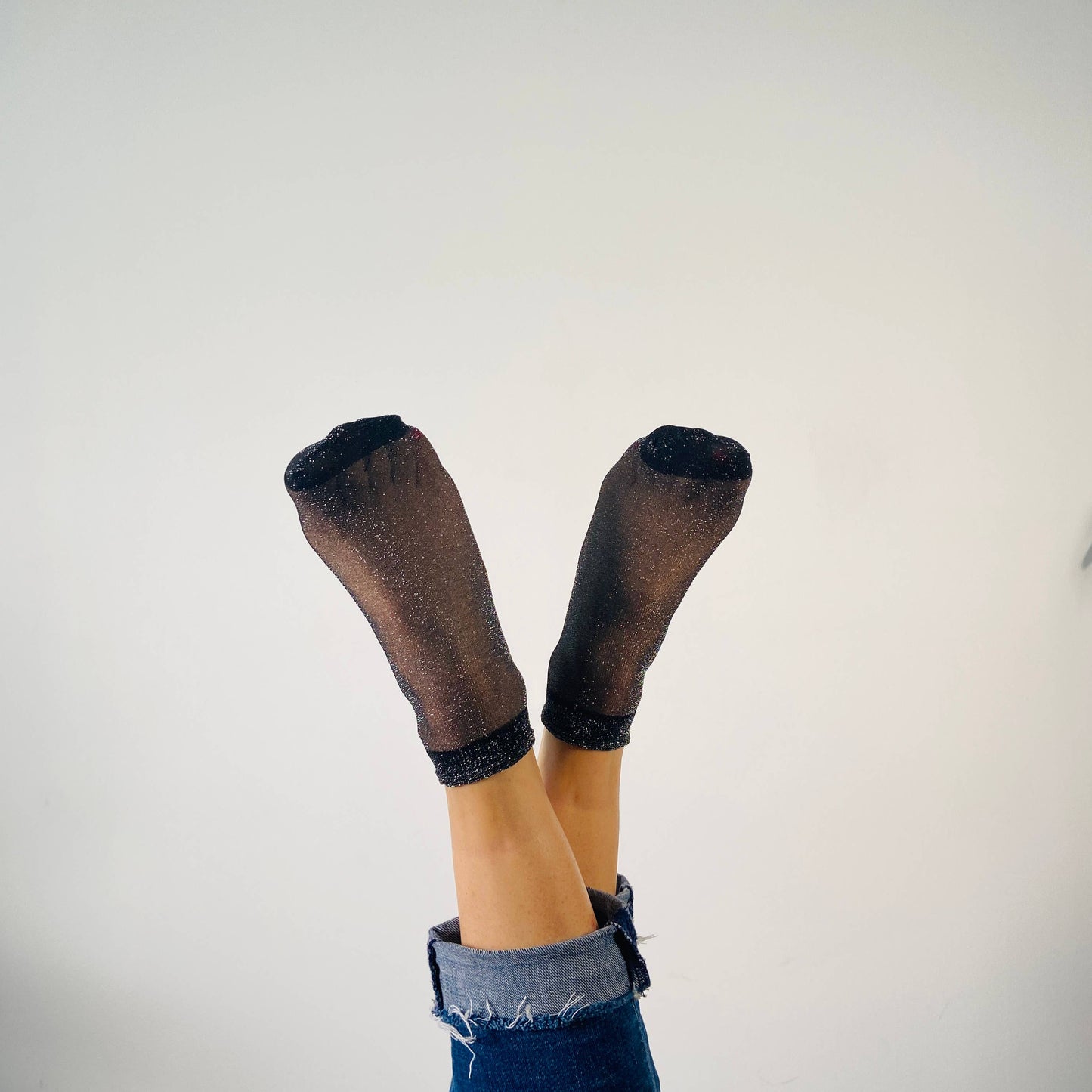 Sockette: Léa Glitzer - 6er Pack - feine transparente Socken