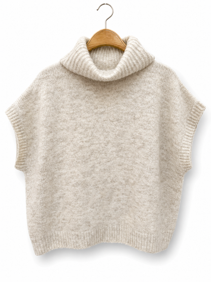 Strickpullover// mit kurzem Arm in beige oder braun