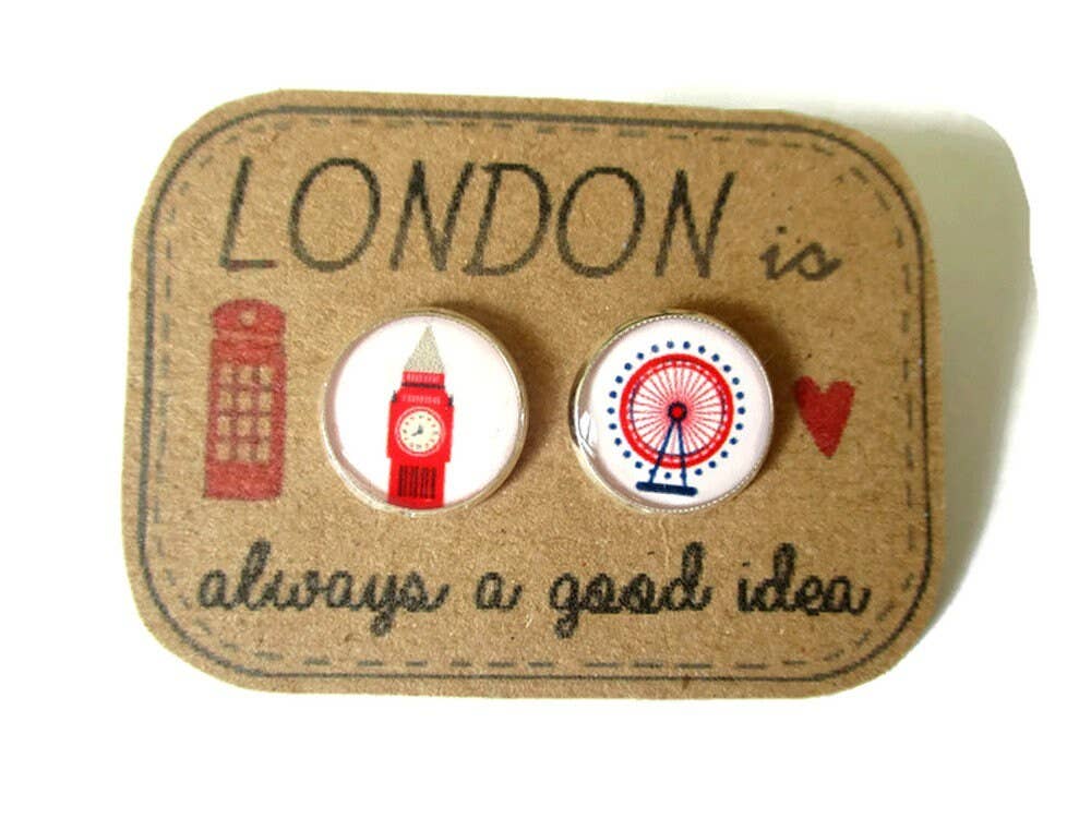 Ohrringe London Big Ben und Riesenrad