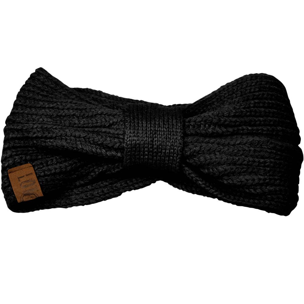 Lot83 Stirnband Maud Black, warmes Strick-Haarband