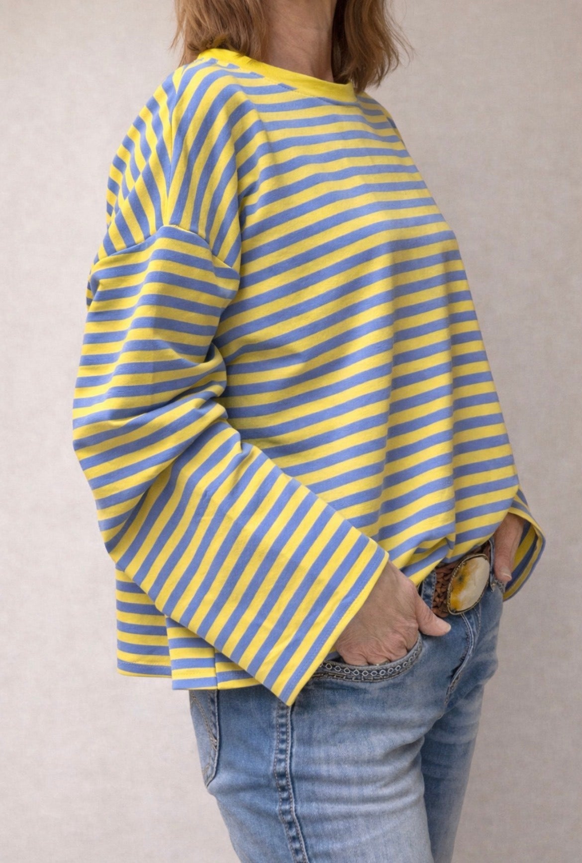 Cropped Shirt mit Streifen in verschiedenen Farben, Einheitsgröße 36-42