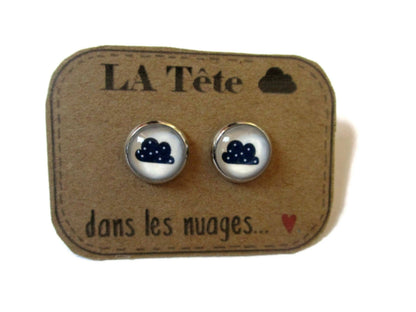 Wolken Ohrstecker „La Tête dans les nuages“ – Träume mit Stil- dans lˋair du temps bijoux