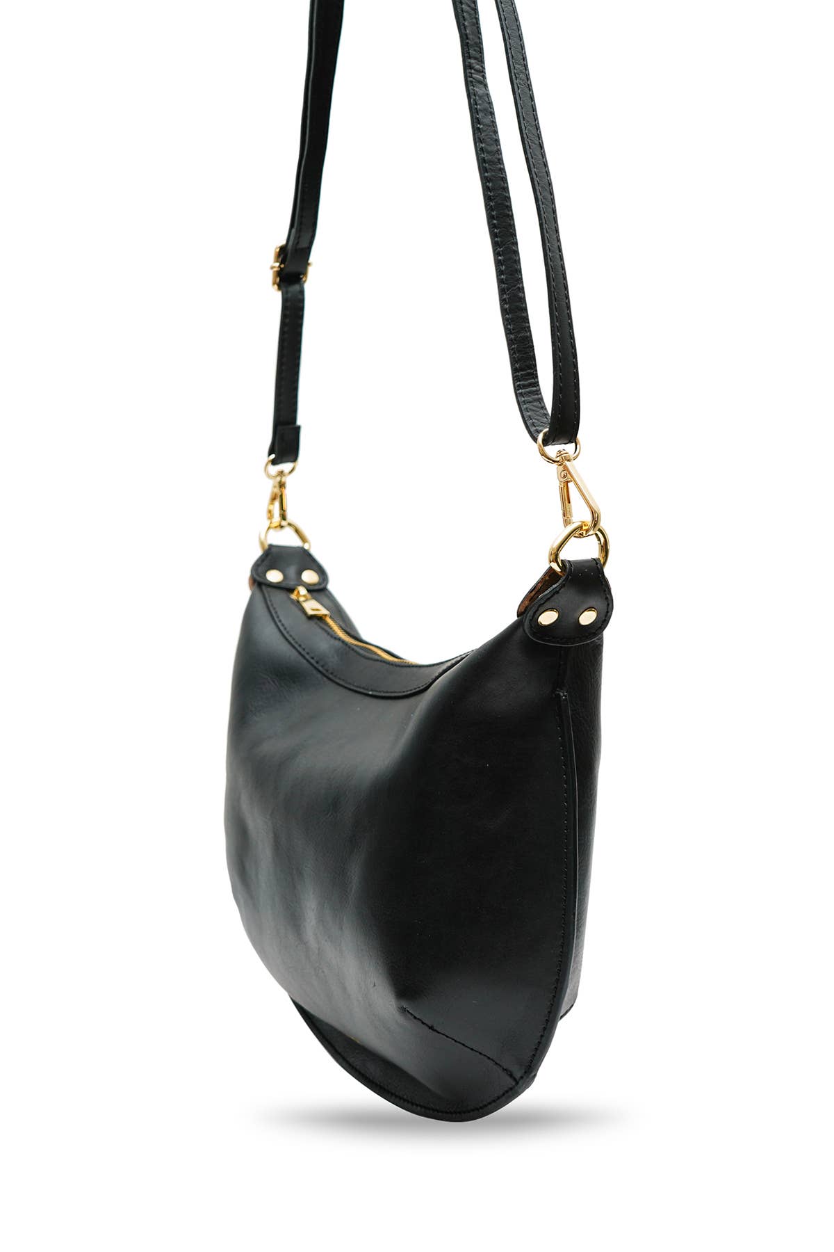 Tasche ANTONIA in Schwarz, aus echtem Leder