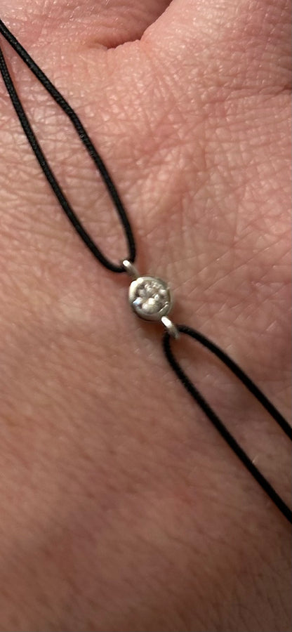 Leaf Jewelry- Glücksbändchen Pure, 925 Sterlingsilber,Black