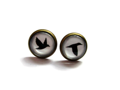 Dans lˋair du temps bijoux-Vogel Ohrstecker „Libre comme l’air“ – Frei wie der Wind