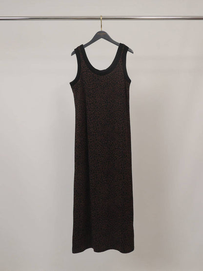 Strickkleid // in Leo mit Glitzer in schwarz braun