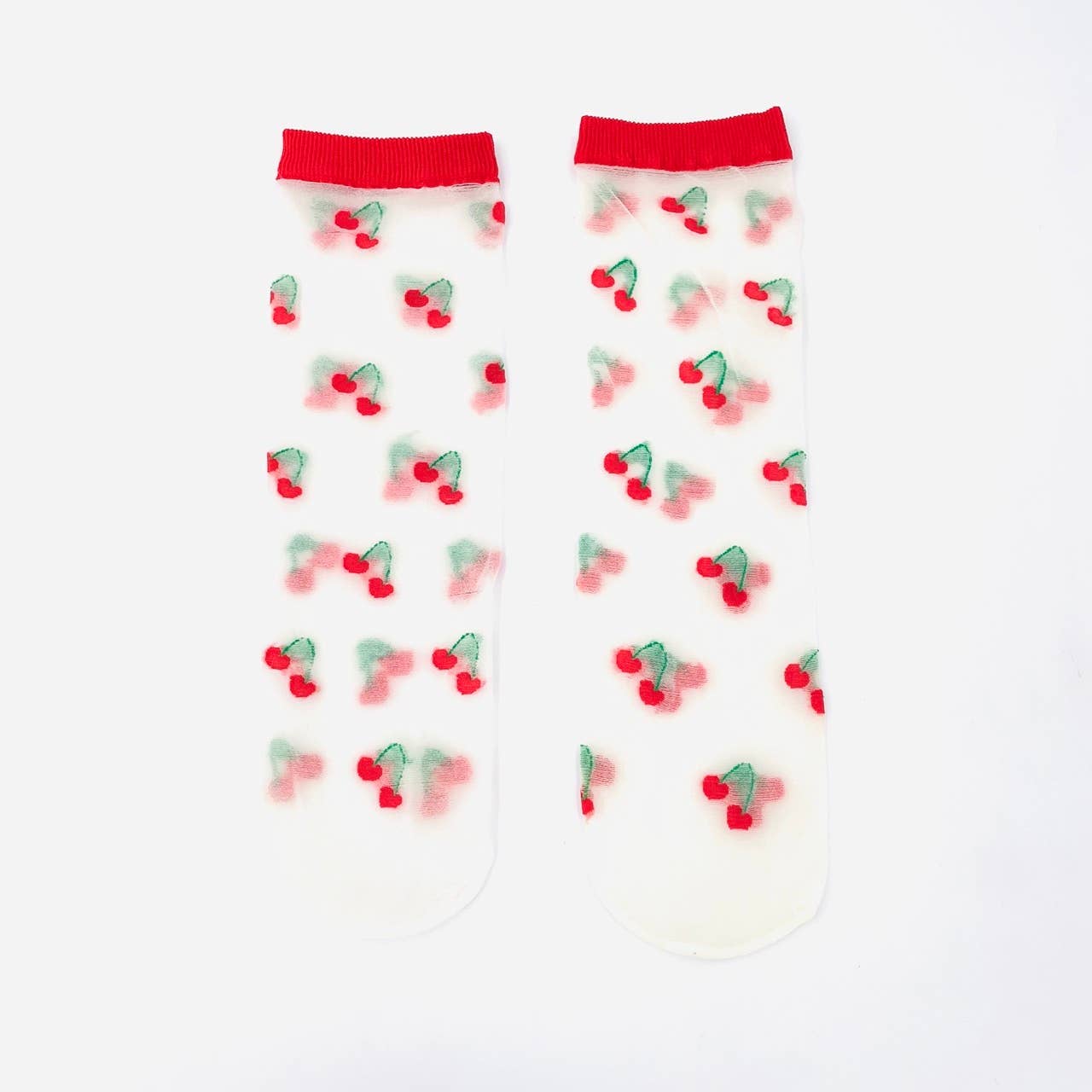 Sockette: Clémence - Damen-Fantasiesocken mit Früchten - KIRSCHEN