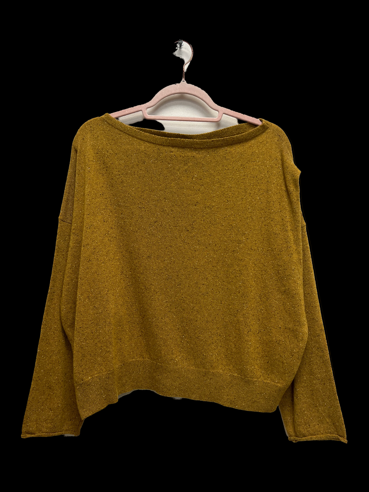 Mossy-Pullover in senf oder braun, meliert