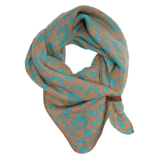 Schal Nina Leopard Aqua