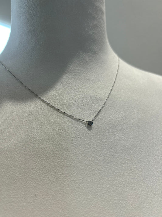 Leaf Jewelry- Halskette "my first diamond", 14 K Weißgold, Diamant