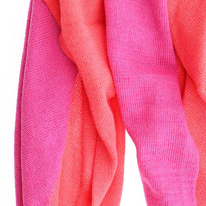 Lot83- Schal Fien Twin - Neon Orange Pfirsich, Feinstrick
